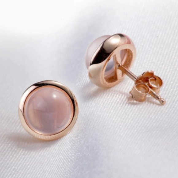 Jewelry - Rose gold blush pin crystal elegant stud earrings